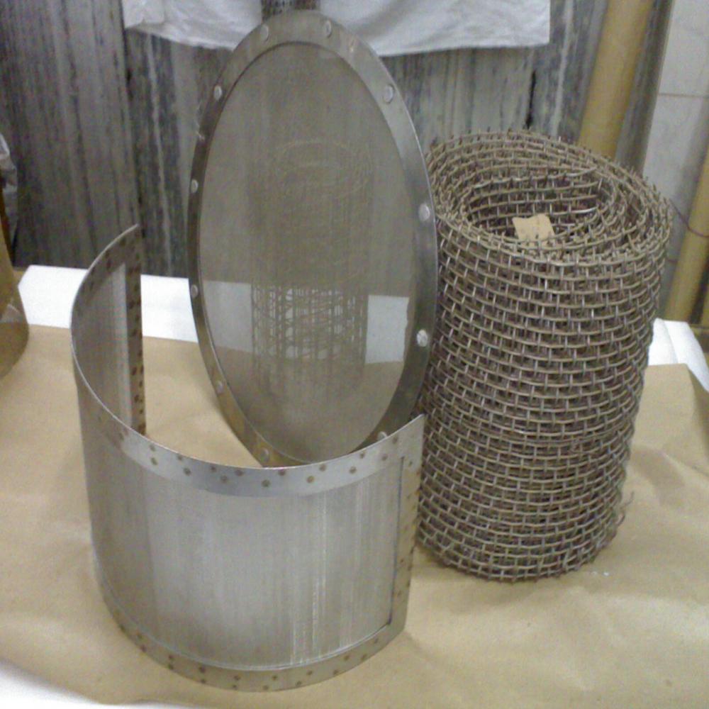 Wire Mesh Filter - Stainless Steel, Silver Color, Plain Mesh Style | Designed For Decoration And Food Industry Applications