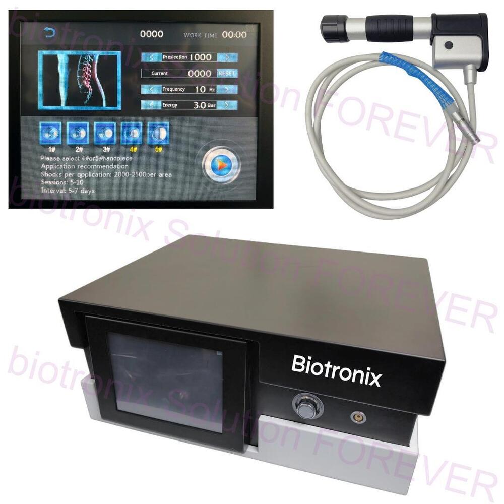 Radial Pneumatic ESWT Device-Adjustable Frequency 1-22Hz, 0.5-12 Bar Intensity