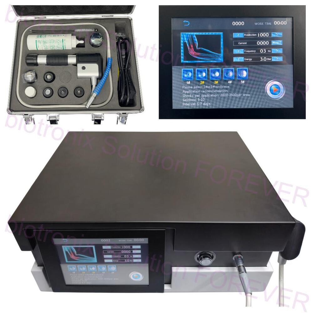 Radial Pneumatic ESWT Device-Adjustable Frequency 1-22Hz, 0.5-12 Bar Intensity
