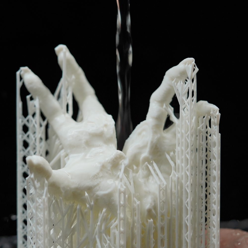 FUNCRECOL Basic Water Washable White 3D Printer Resin for LCD & DLP 3D Printers Easy to Use & Clean High Precision 405nm UV Curing Photopolymer Resin