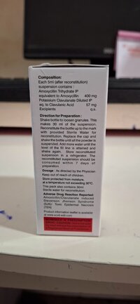 AMOXYCILLIN + POTASSIUM CLAVULANATE ORAL SUSPENSION 457 MG