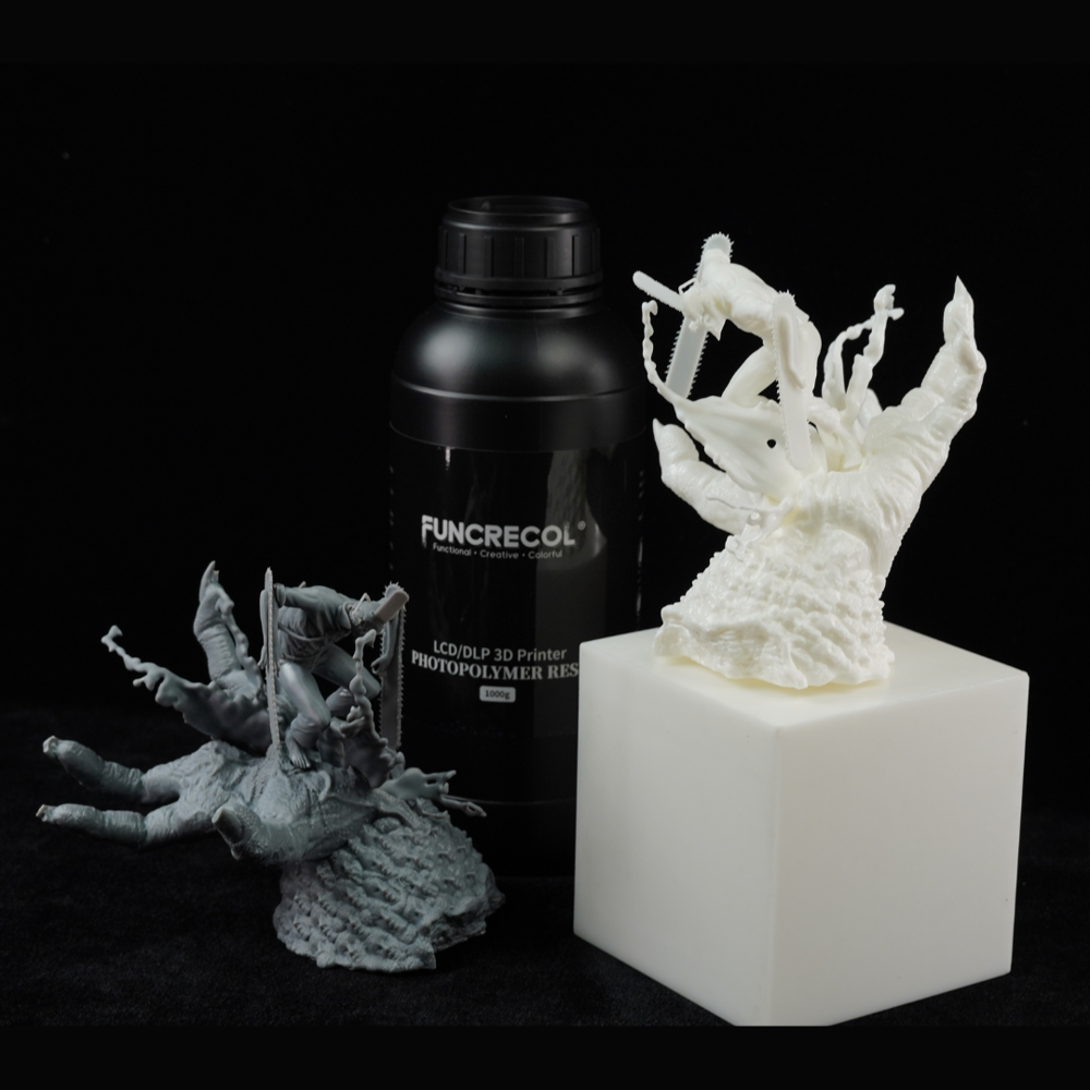 Funcrecol Basic Water Washable Grey 3d Printer Resin For Lcd & Dlp 3d Printers Easy To Use & Clean High Precision 405nm Uv Curing Photopolymer Resin - Grade: Industrial Grade