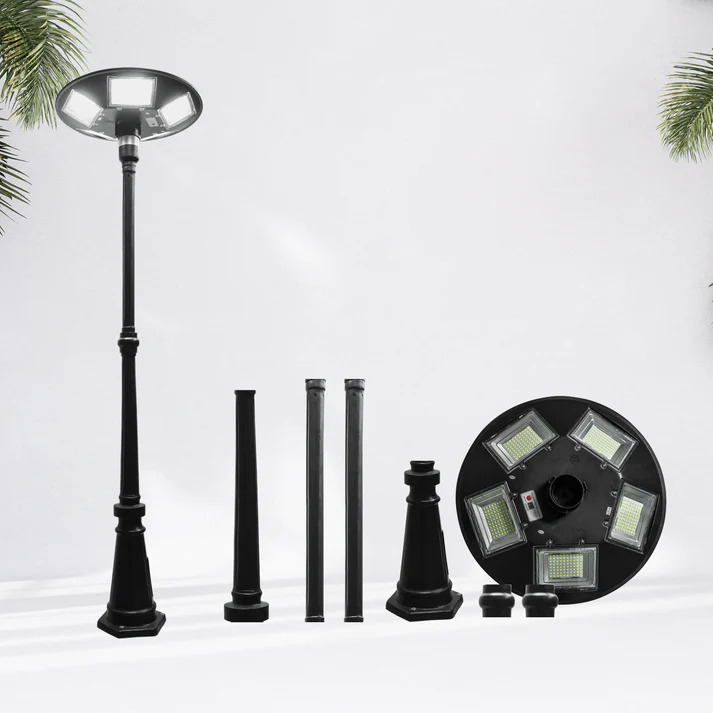 250 Watt Solar UFO Street Light With Antique Pole