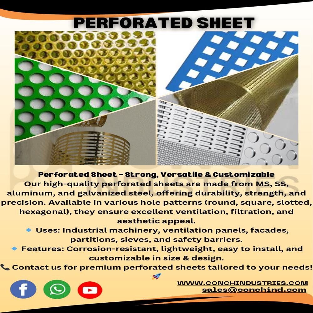Perforated Metal Sheet, - Color: Grey