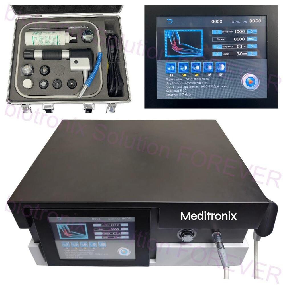 Professional Clinical Shockwave Therapy Machine-7 Applicator Heads, 10 Treatment Modes