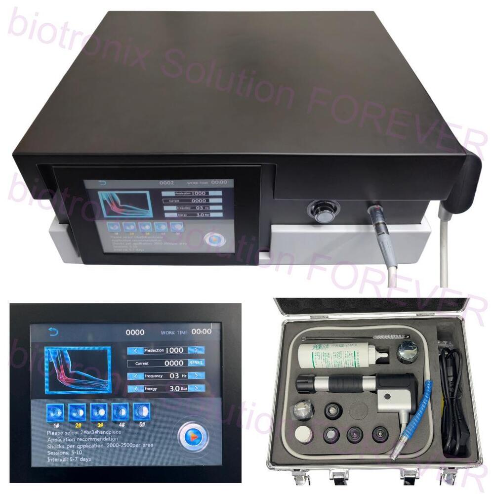 Professional Clinical Shockwave Therapy Machine-7 Applicator Heads, 10 Treatment Modes