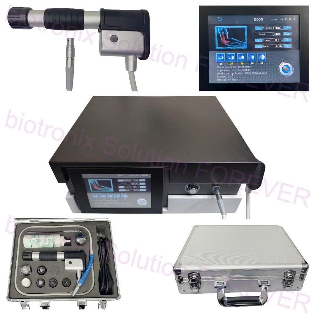 Professional Clinical Shockwave Therapy Machine-7 Applicator Heads, 10 Treatment Modes