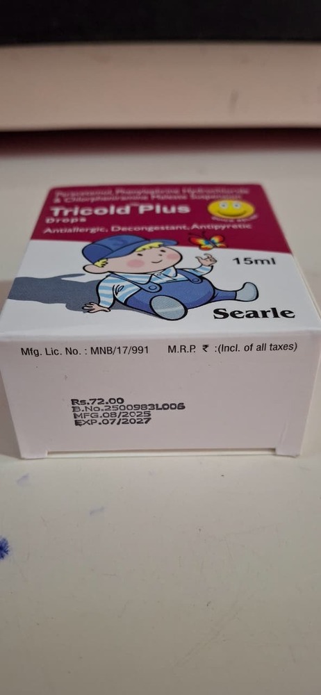 PHENYLEPHRINE HCL + CHLORPHENIRAMINE MALEATE +PARACETAMOL DROP 15 ML