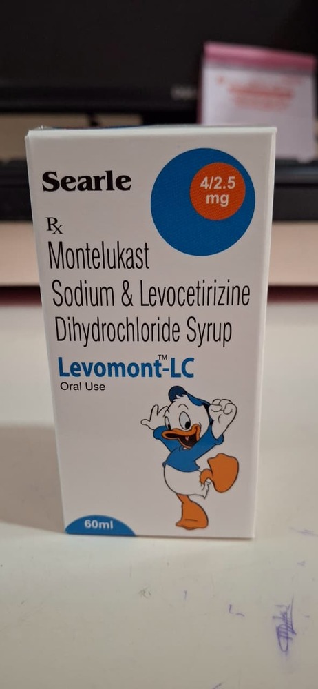 MONTELUKAST SODIUM + LEVOCETRIZINE DIHYDROCHLORIDE SYRUP 60 ML