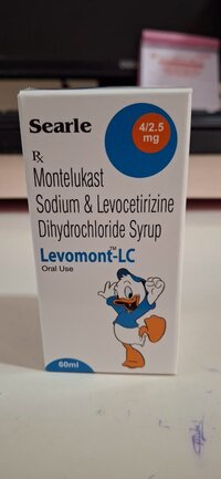 MONTELUKAST SODIUM + LEVOCETRIZINE DIHYDROCHLORIDE SYRUP 60 ML