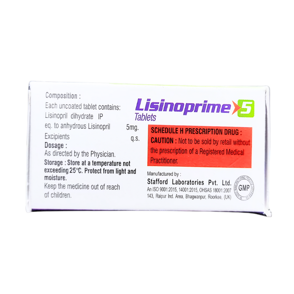 Lisinopril 5 Mg - Drug Type: General Medicines
