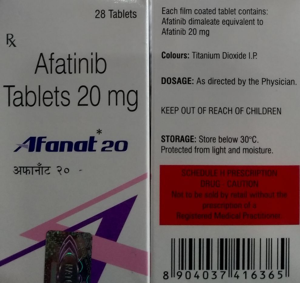 Afatinib 20 Mg Tablets - Origin: India