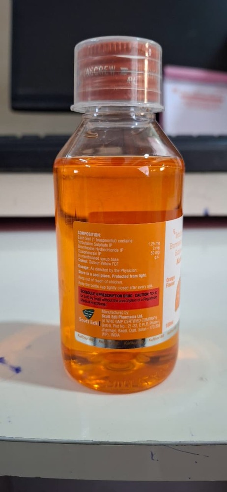 Terbutaline Sulphate+ Bromohexine Hcl + Guaiphenesin Syrup 100 Ml - Drug Type: General Medicines