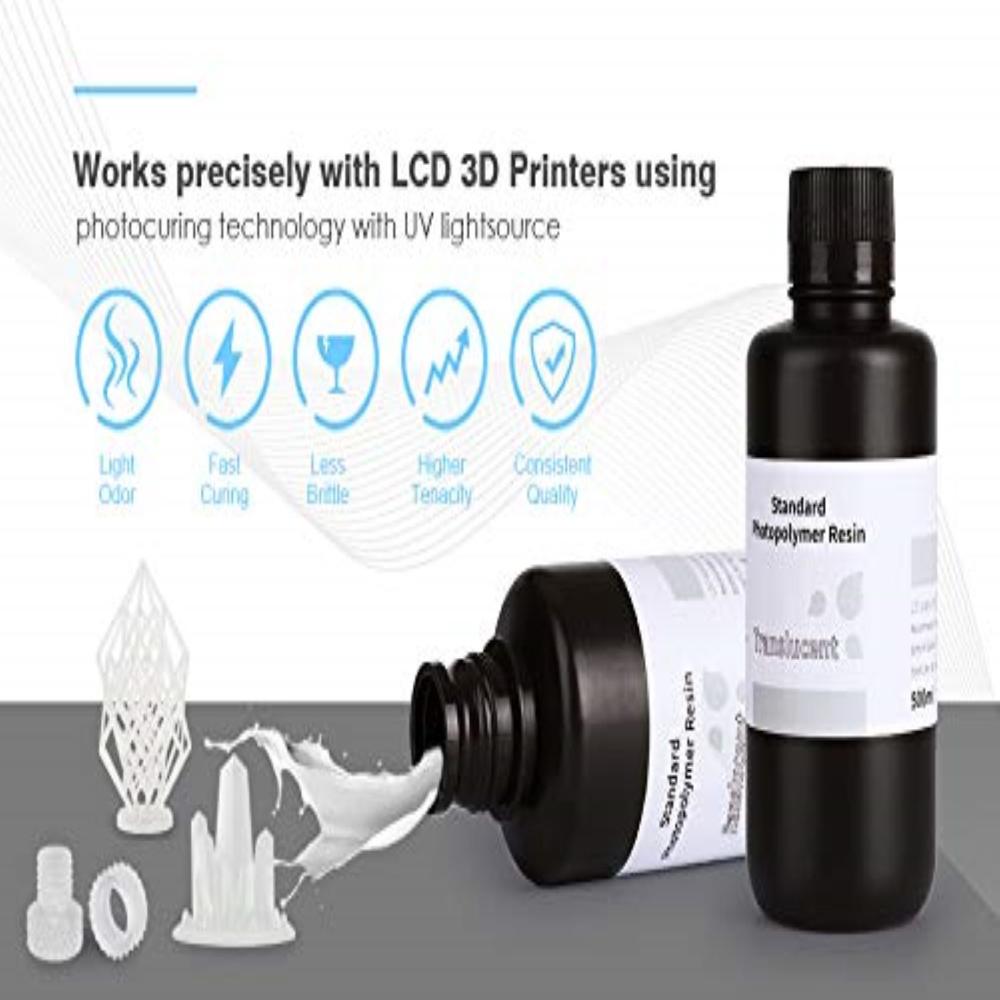 ELEGOO Standard Translucent Clear Resin High Precision Photopolymer for 3D Printers