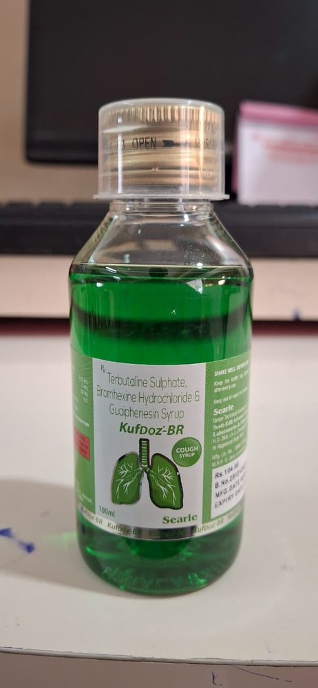 TERBUTALINE SULPHATE+ BROMOHEXINE HCL + GUAIPHENESIN SYRUP 100 ML (GREEN)
