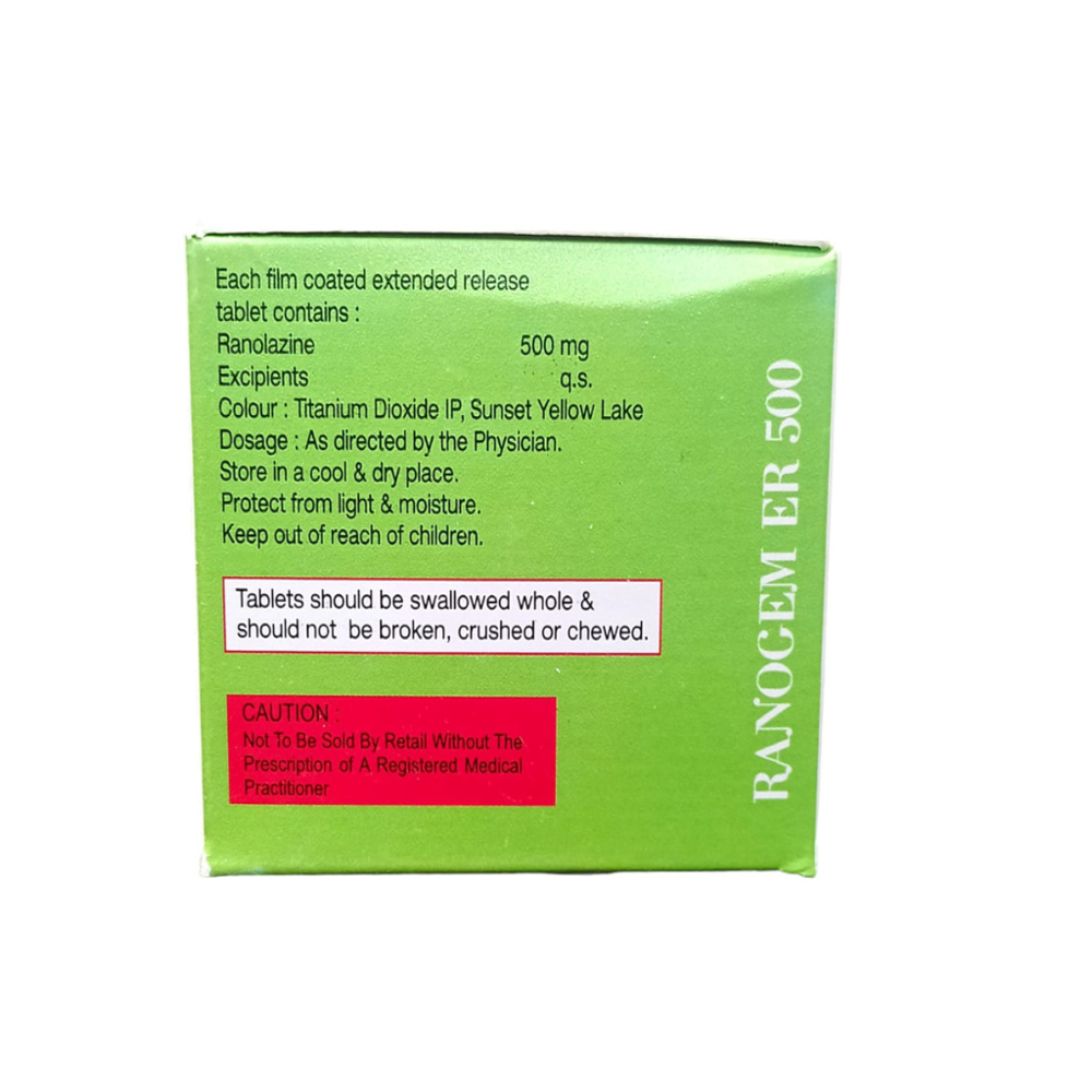 Ranolazine ER 500 mg