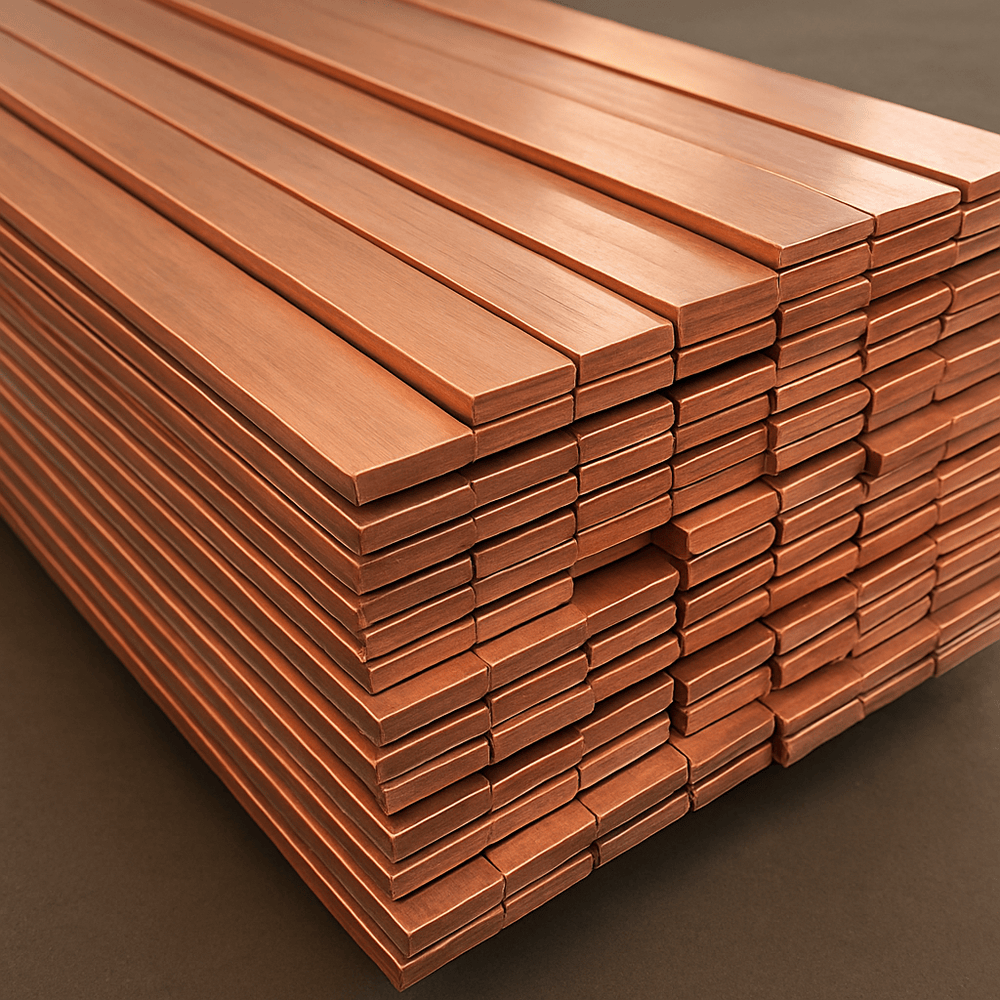 Industrial Copper Flat Bar 25x3 Mm - Color: Different Available