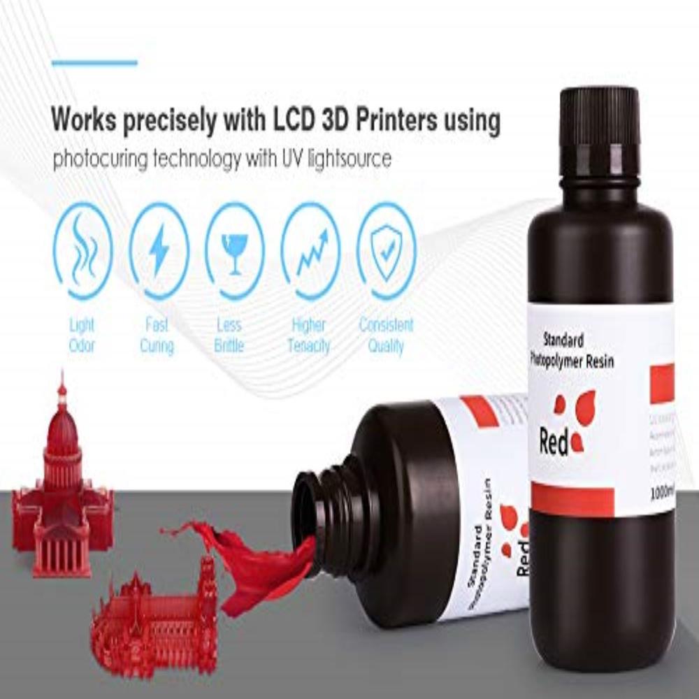 ELEGOO Standard Red Resin High Precision Photopolymer for 3D Printers
