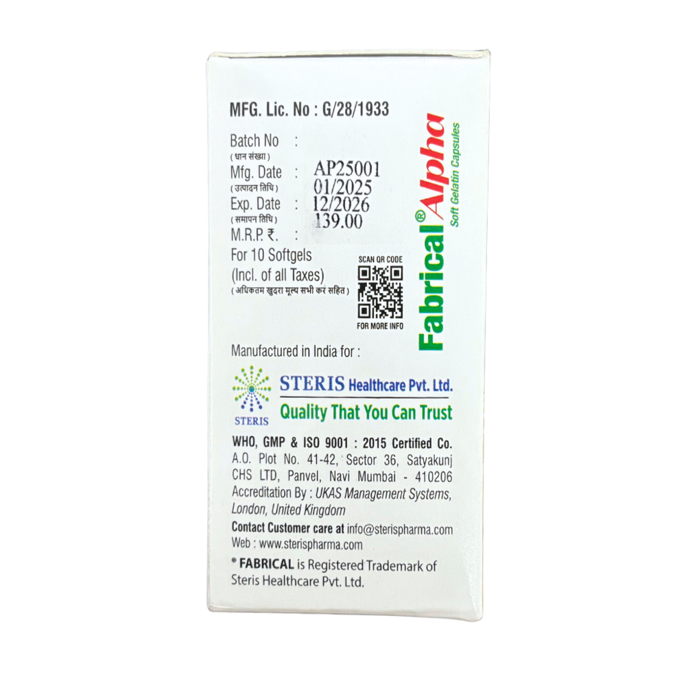 Alfacalcidol (0.5mcg) - Drug Type: General Medicines