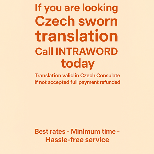 Czech Sworn Translation By European House