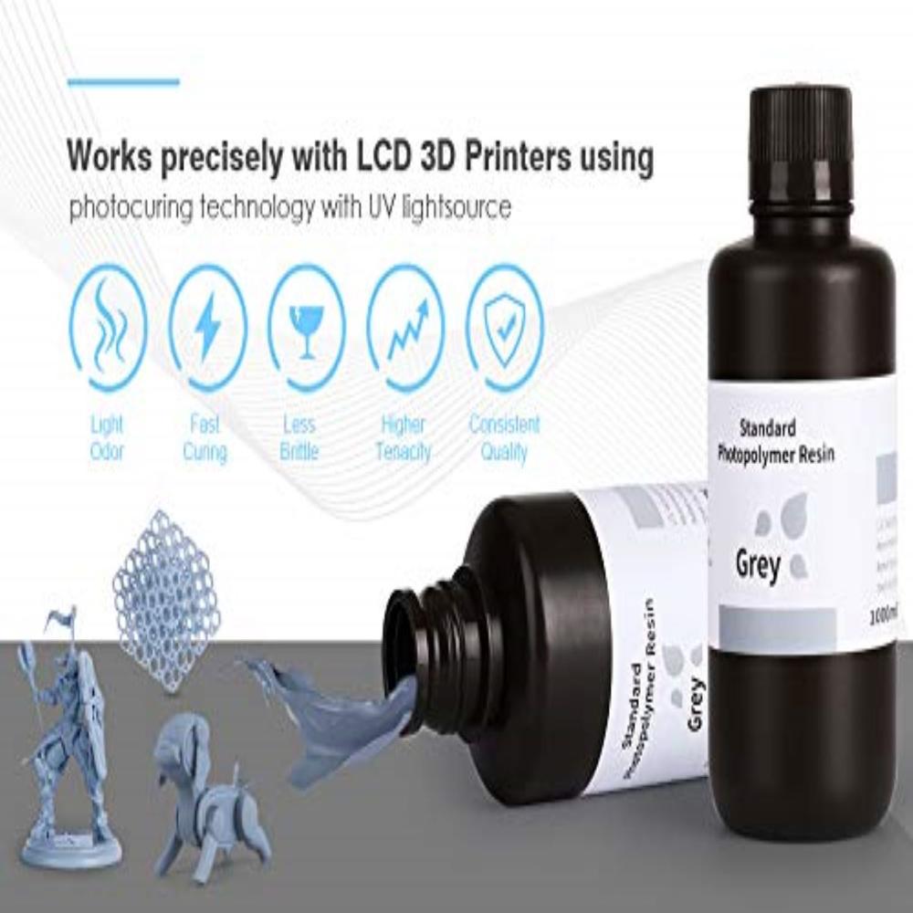ELEGOO Standard Grey Resin High Precision Photopolymer for 3D Printers