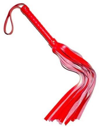 Red Leather Bdsm Flogger - Size: Customized