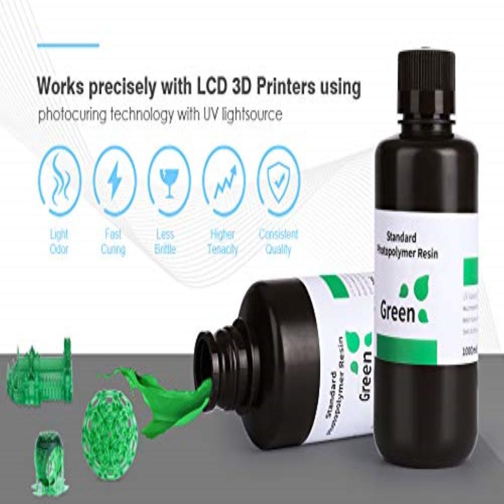 ELEGOO Standard Green Resin High Precision Photopolymer for 3D Printers