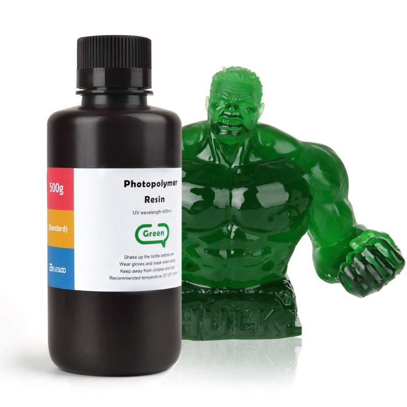 ELEGOO Standard Green Resin High Precision Photopolymer for 3D Printers