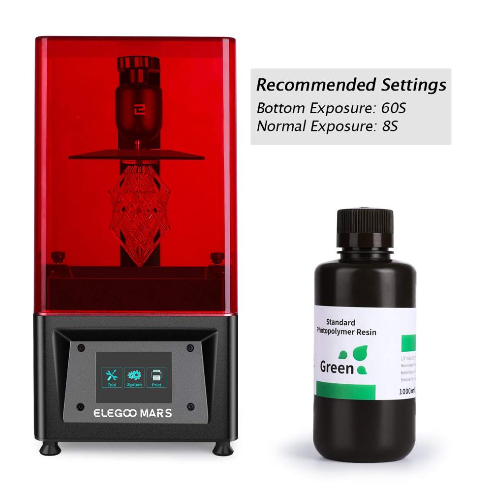 ELEGOO Standard Green Resin High Precision Photopolymer for 3D Printers