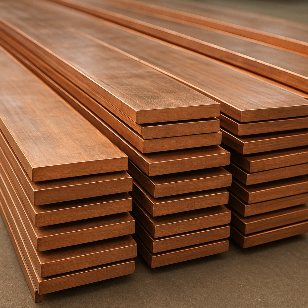 Industrial Copper Flat Bar - Grade: Various Grades Available