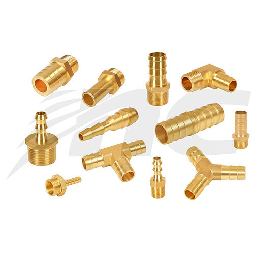 Brass Hose Fittings - Color: Golden