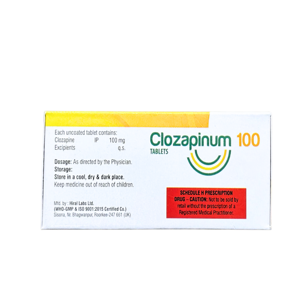 Clozapine (100mg) - Drug Type: General Medicines