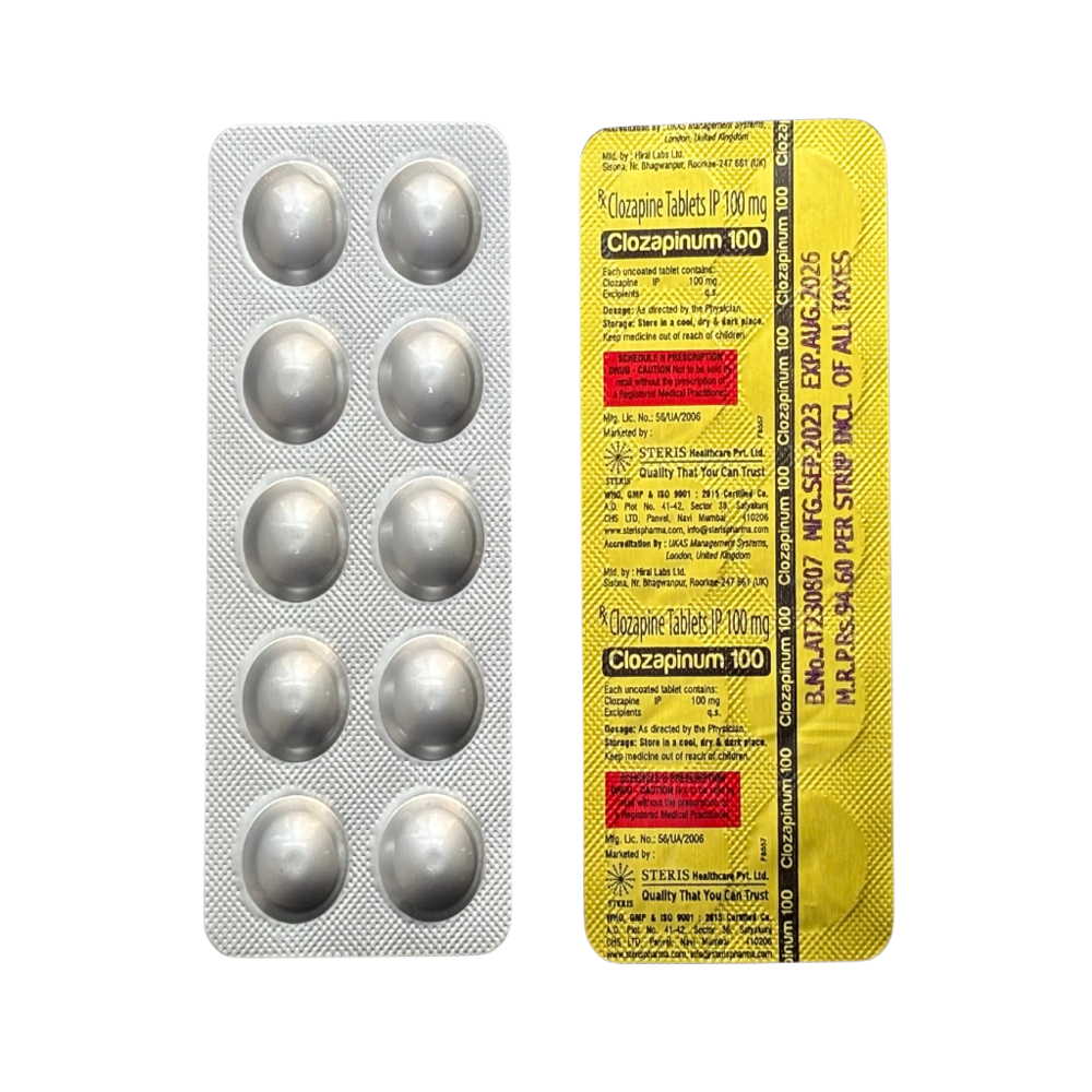 Clozapine (100mg) - Drug Type: General Medicines