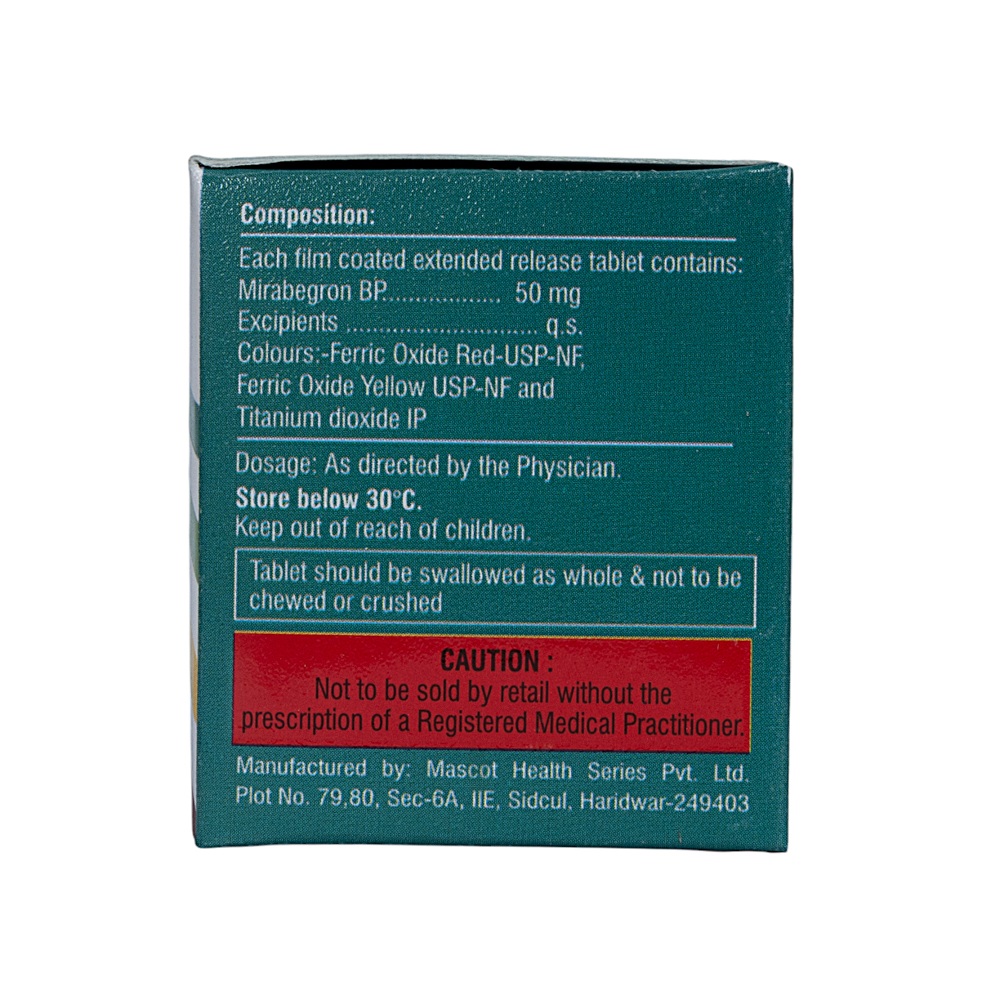 50mg Mirabegron Extended Release Tablets
