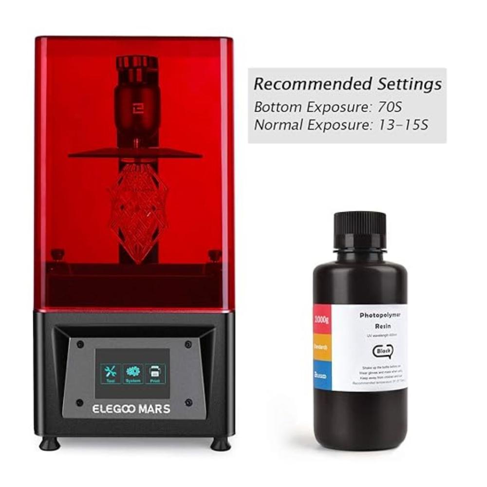 ELEGOO Standard Black Resin High Precision Photopolymer for 3D Printers