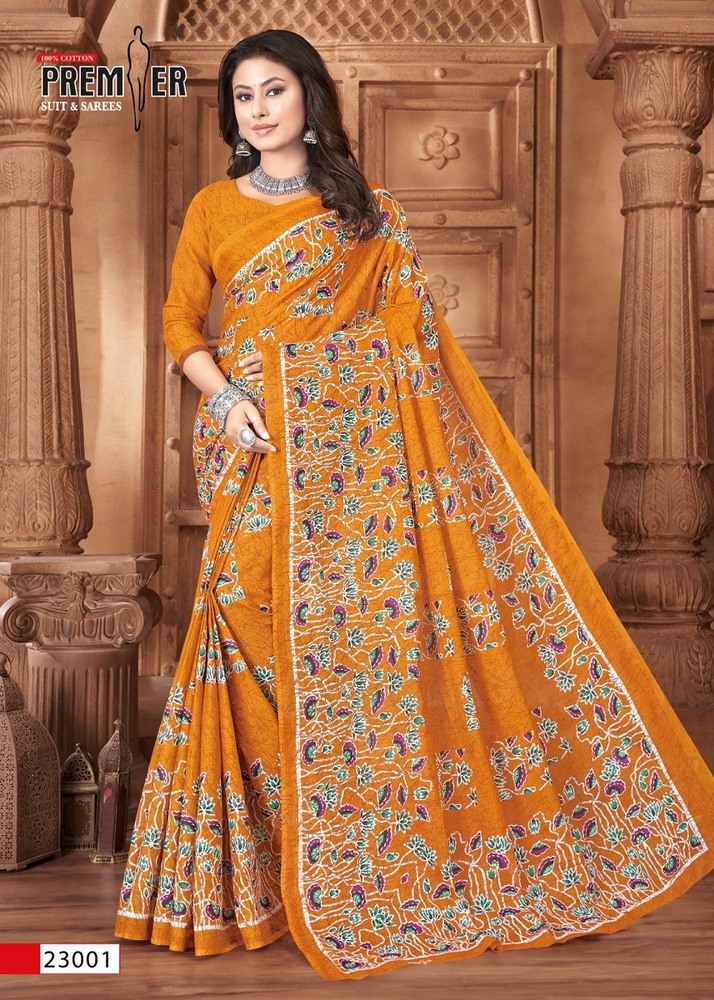 Premier Sarvani Vol-23 A Cotton Saree - Color: Multicolor