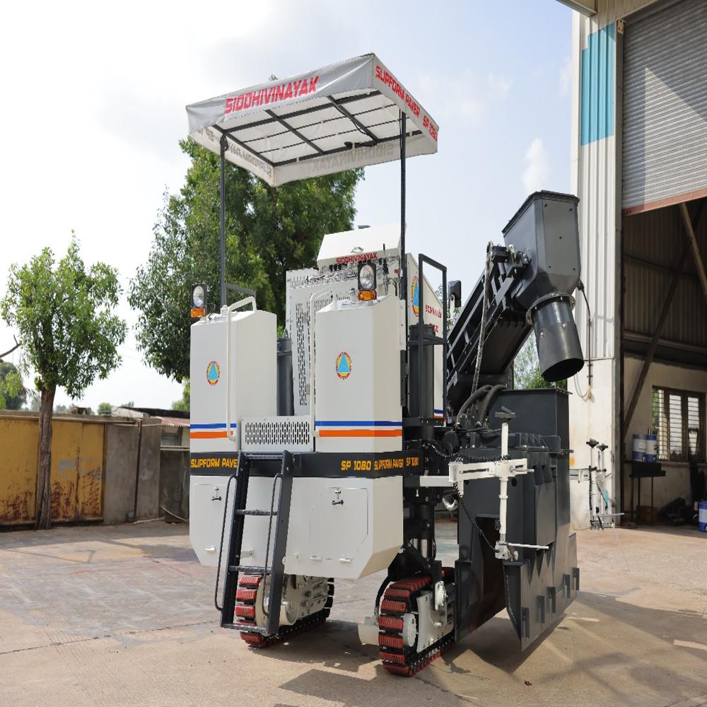 Slipform Paver Machine - Color: White