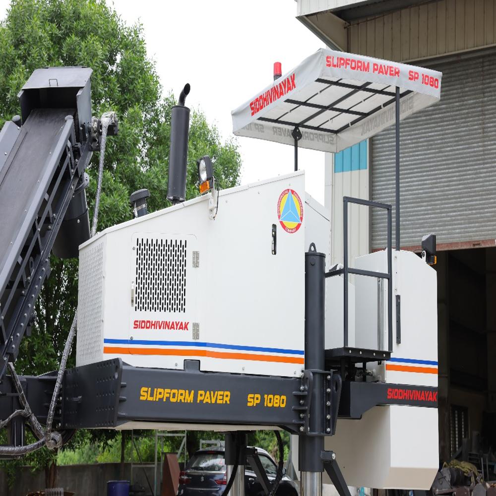 Slipform Paver Machine - Color: White