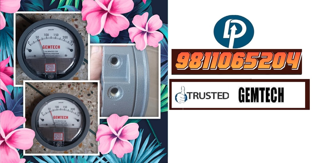 GEMTECH DIFFERENTIAL PRESSURE GAUGE By RICE DESTONER MACHINES