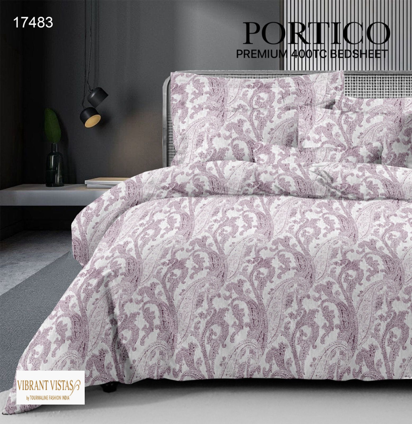 PORTICO KING - LUXURY COTTON KING SIZE BED SHEET SET 400TC
