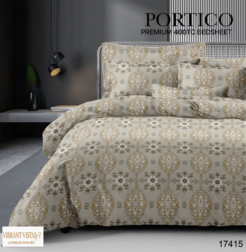 PORTICO KING - LUXURY COTTON KING SIZE BED SHEET SET 400TC
