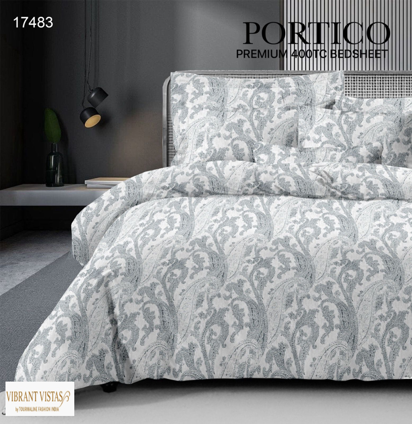 PORTICO KING - LUXURY COTTON KING SIZE BED SHEET SET 400TC