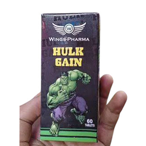 Wing Pharma Hulk Gain Tablet - Best Before: Up To 24 Months