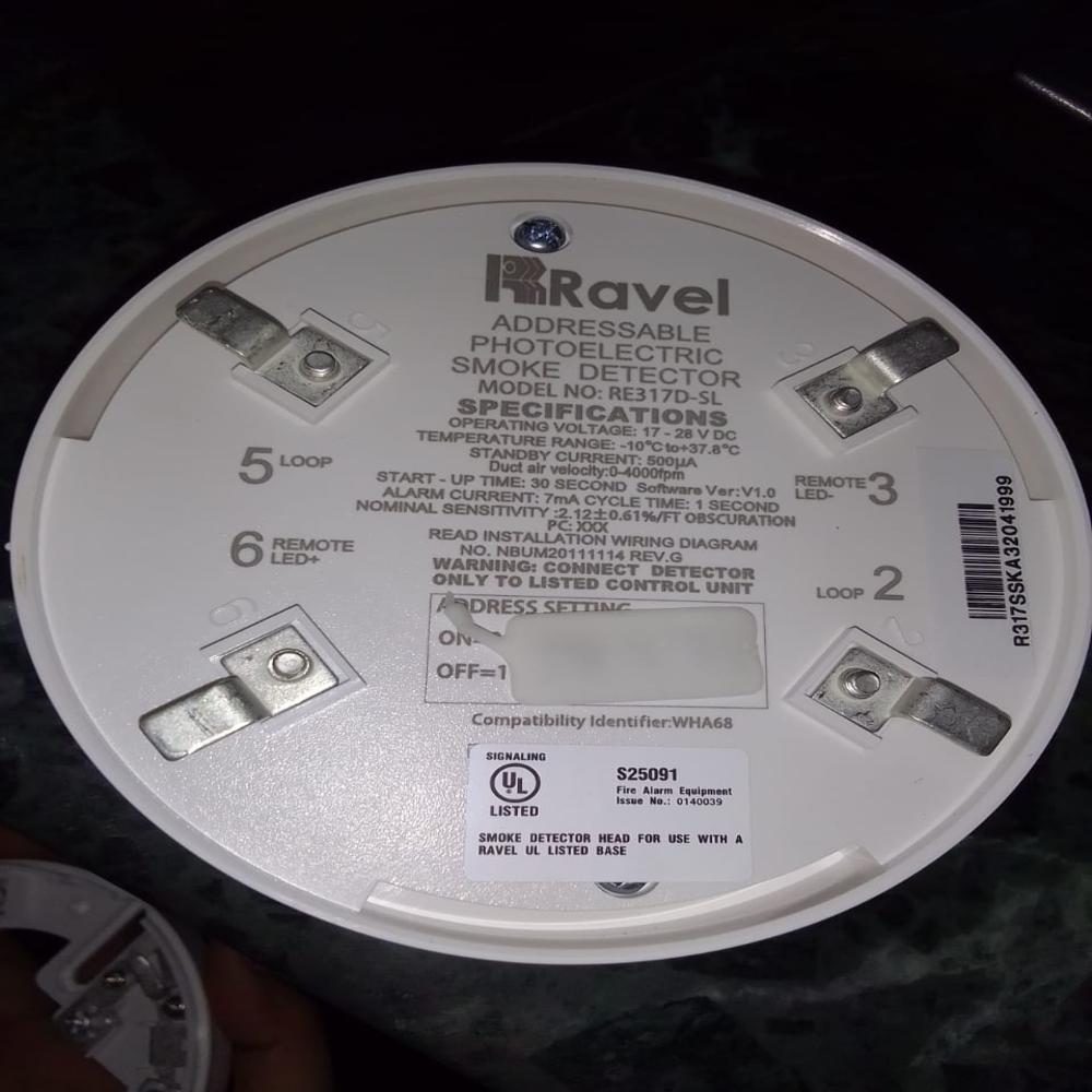 Ravel RE 317D-SL Addressable Photoelectric Smoke Detector