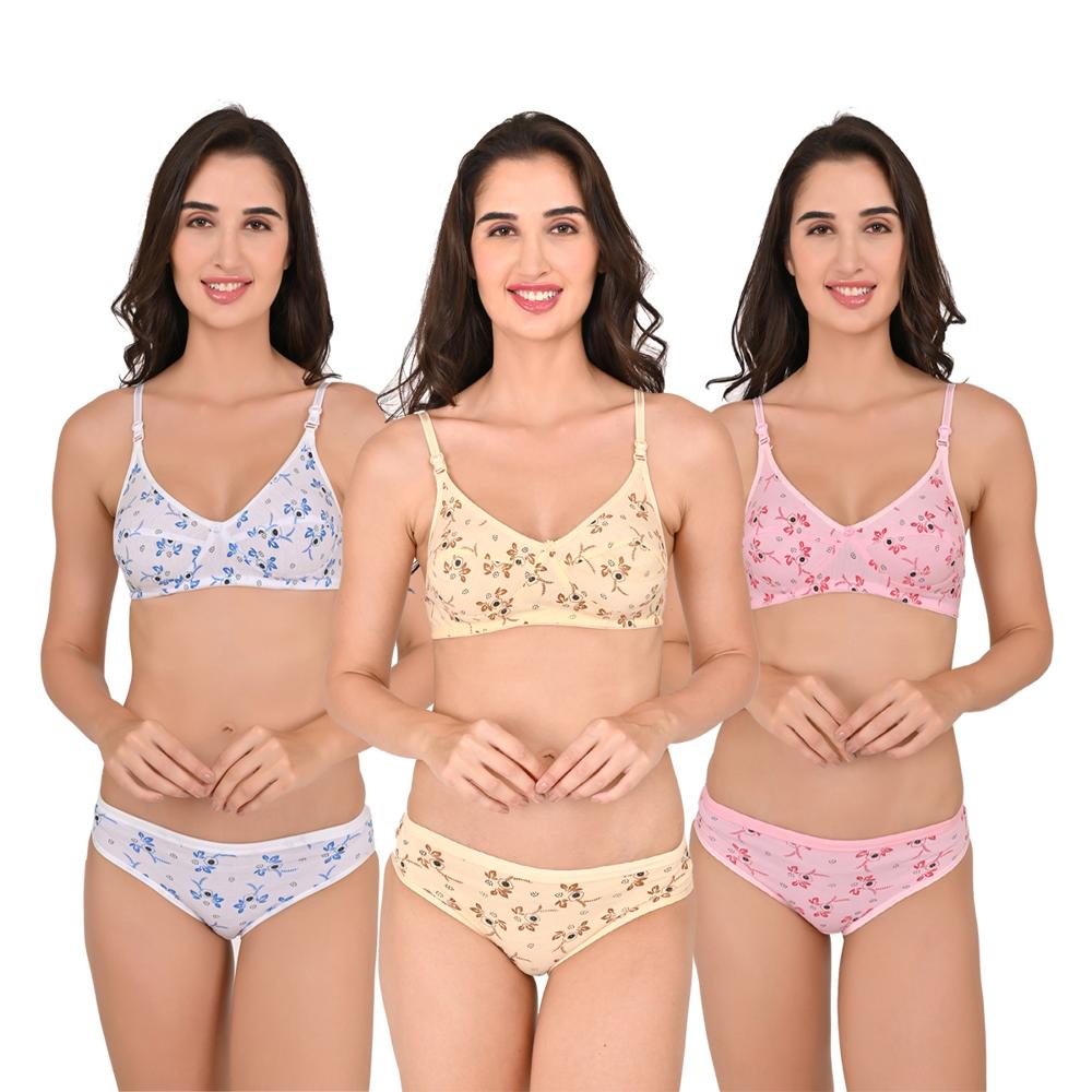 Juhi Bra Panty Set - Color: Multicolour