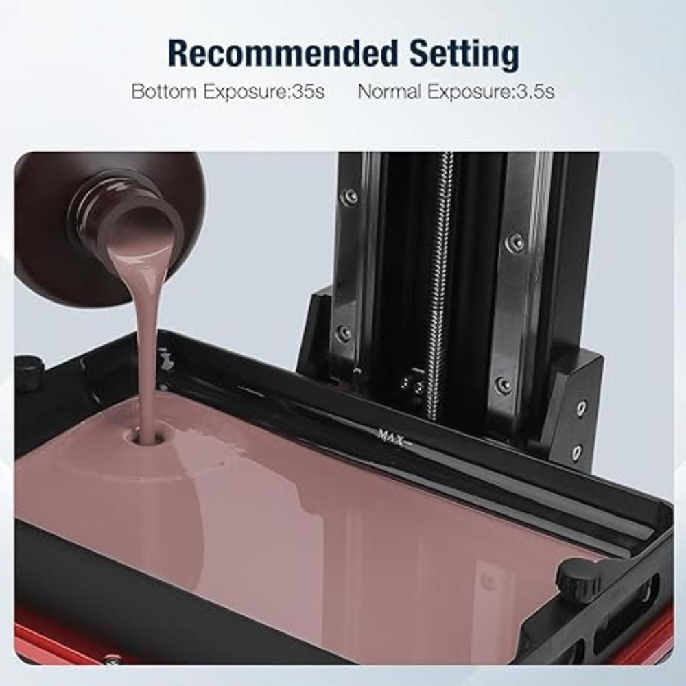 ELEGOO 8K Standard Photopolymer 3D Printer Resin Red Clay 405nm UV Curing Resin Best for Saturn 2 8K LCD 3D Printer High Precision, Stunning Colors and Low Odor 1000G