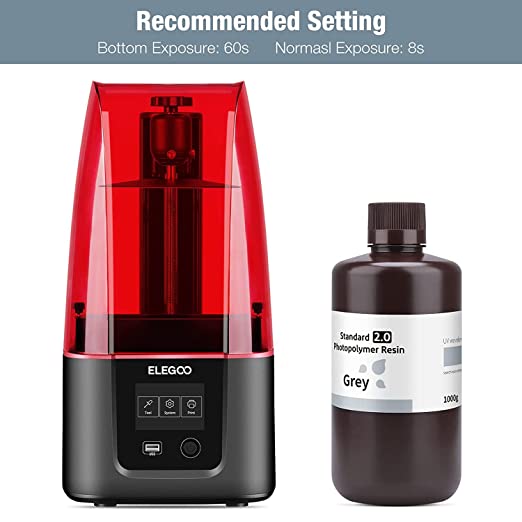 ELEGOO Standard Resin 2.0  High Precision 3D Printer Resin for Smooth and Durable Prints