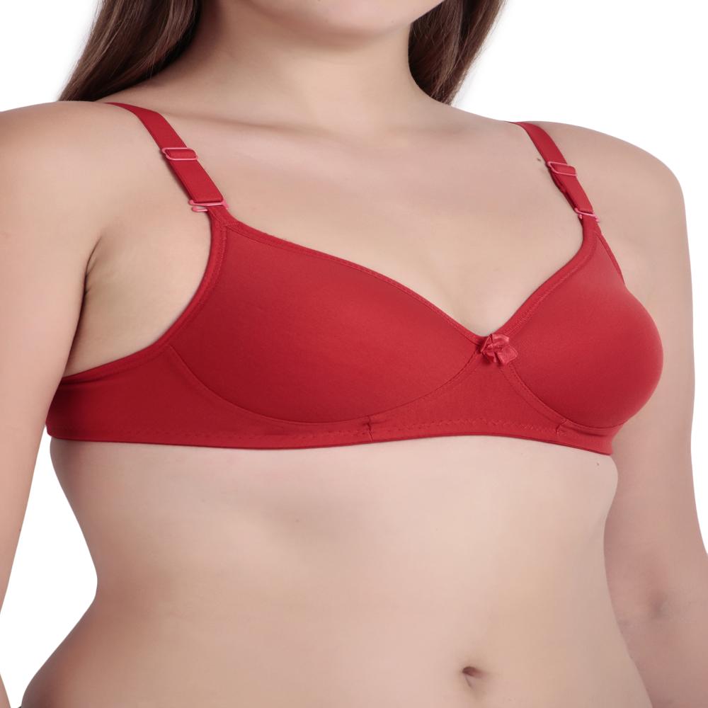 Solid Design Padded Bra - Color: Multicolour