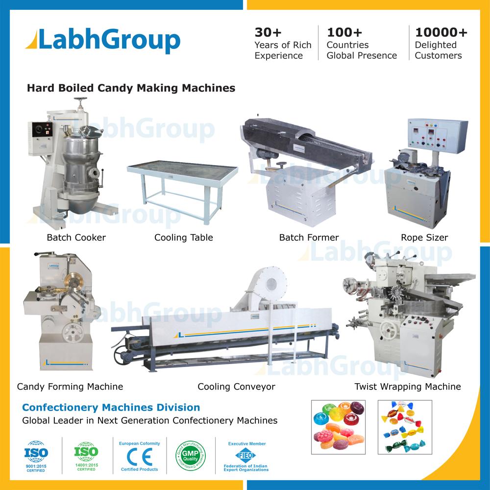 Hard Boiled Candy Sweet Manufacturing Plant & Machines