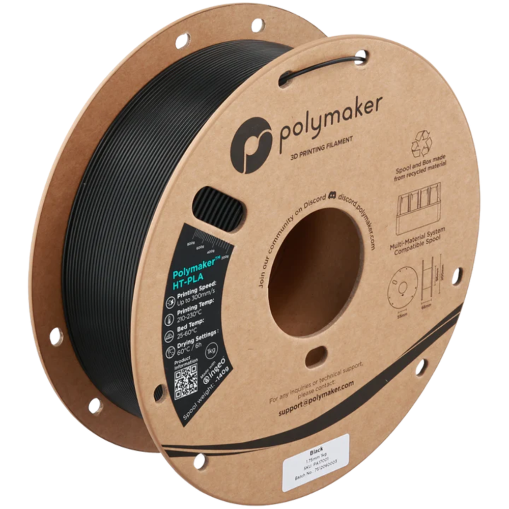 Polymaker HT PLA Black Filament  A New Era of High Performance PLA